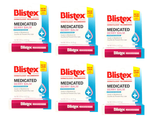 Blistex Medicated Lip Balm with SPF 15, 0.15 oz (Pack of 6)