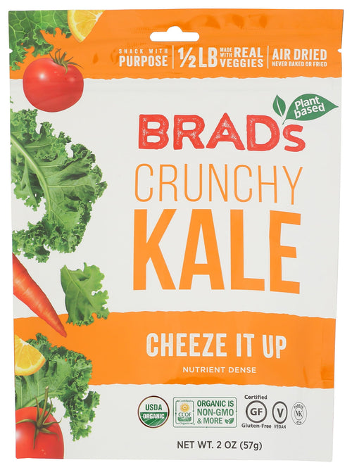 Brad's Plant Based Kale Cheeze It Up Chips, 2 oz