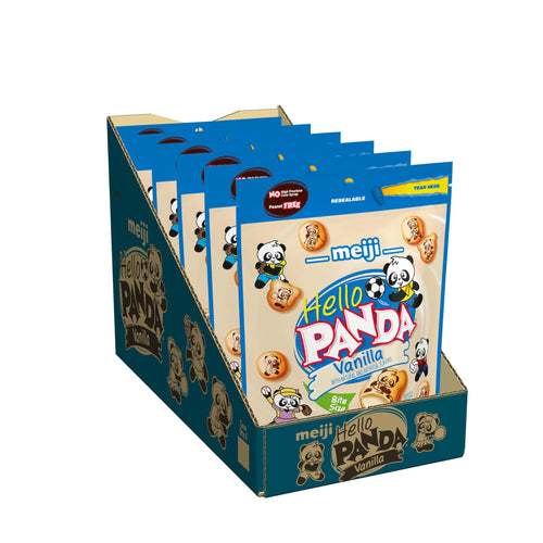 Meiji Hello Panda Vanilla Crème Filled Cookies, 7 oz (Pack of 6)