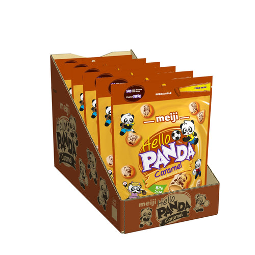 Meiji Hello Panda Caramel Crème Filled Cookies, 7 oz (Pack of 6)