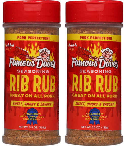 Famous Dave's Rib Rub Seasoning, 11 oz (Pack of 2)