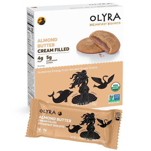 Olyra Organic Breakfast Sandwiches, Almond Butter, 5.3 oz (Pack of 4)