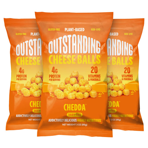 Outstanding Cheese Balls, Chedda, 3 oz (Pack of 3)