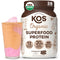 KOS Organic Vegan Chocolate Protein Powder, Erythritol Free, 28 Servings