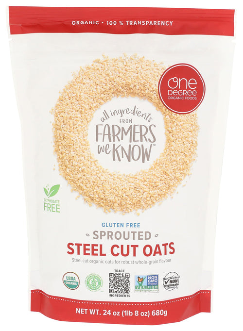One Degree Organics Sprouted Steel Cut Oats, 24 oz