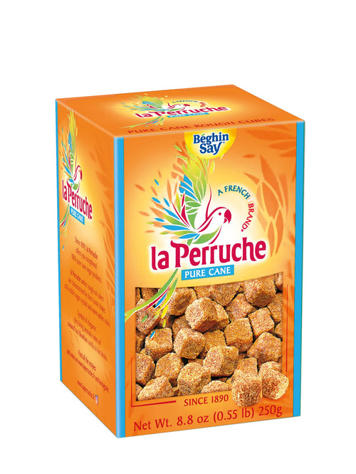 La Perruche Pure Cane Brown Sugar Cubes, 8.8 oz Box
