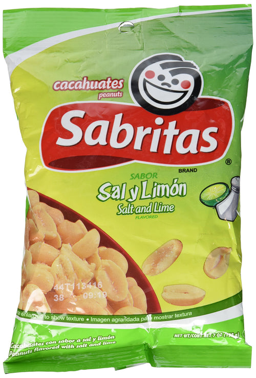 Sabritas Salt & Lime Peanuts, 7 oz