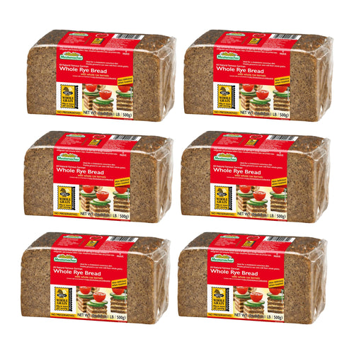 Mestemacher All Natural Whole Rye Bread, 17.6 oz (Pack of 6)