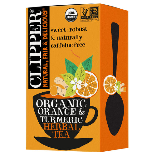 Clipper Organic Orange & Turmeric Herbal Tea, 20 Tea Bags