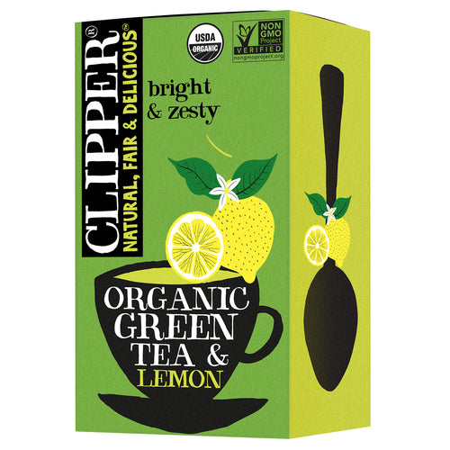 Clipper Organic Fairtrade Green Tea with Lemon, 20 Tea Bags