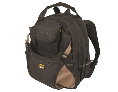 CLC Work Gear 1134 Carpenter's Tool Backpack, 44 Pockets, Black
