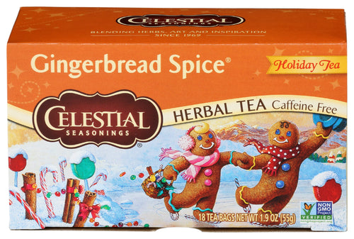 Celestial Seasonings Holiday Gingerbread Spice Herbal Tea, 18 Count