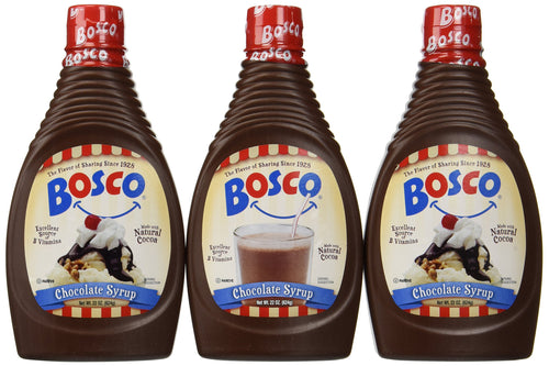 Bosco Original Chocolate Syrup, 22 oz Squeeze Bottle (Pack of 3)