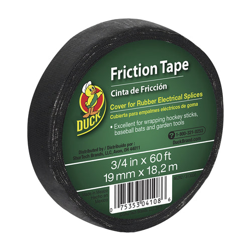 Duck Brand Black Friction Tape, 0.75 in x 60 ft