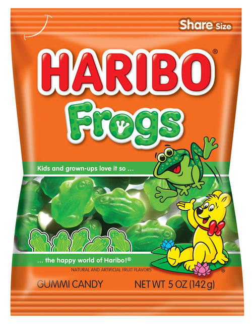 Haribo Frogs Foam Gummy Candy, 5 oz Bag (Pack of 12)