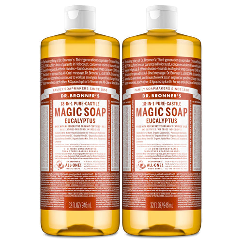 Dr. Bronner's Eucalyptus Pure-Castile Liquid Soap, 32 oz (Pack of 2)