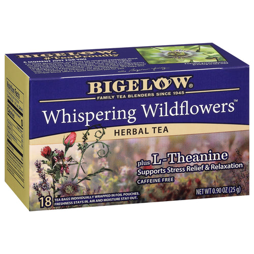 Bigelow Whispering Wildflowers Plus L-Theanine Herbal Tea (18 Count)