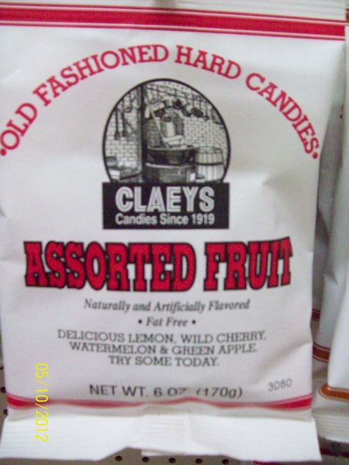 Claey's Assorted Fruit Hard Candy, 6 oz