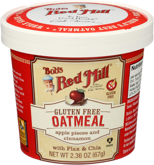 Bob's Red Mill Gluten-Free Apple Cinnamon Oatmeal, 2.36 oz (Pack of 12)