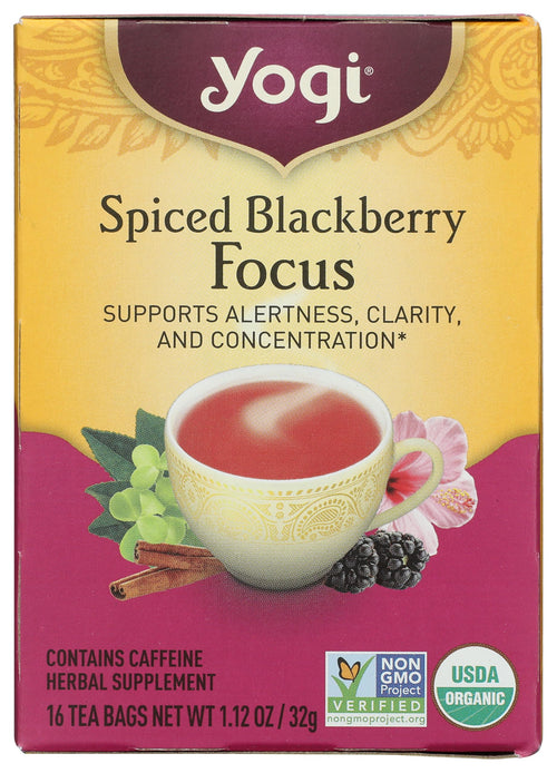 Yogi Tea Focus Spiced Blackberry Tea, 16 Count