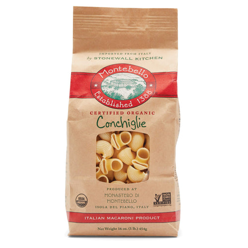 Montebello Organic Conchiglie Italian Pasta, 16 oz