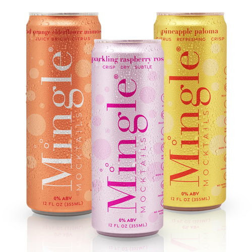Mingle Mocktails Variety Pack, 3 Flavors, 12 fl oz Cans (Pack of 12)