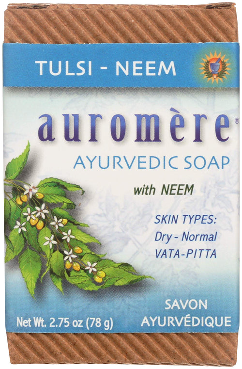 Auromere Ayurvedic Bar Soap, Tulsi Neem, 2.75 oz
