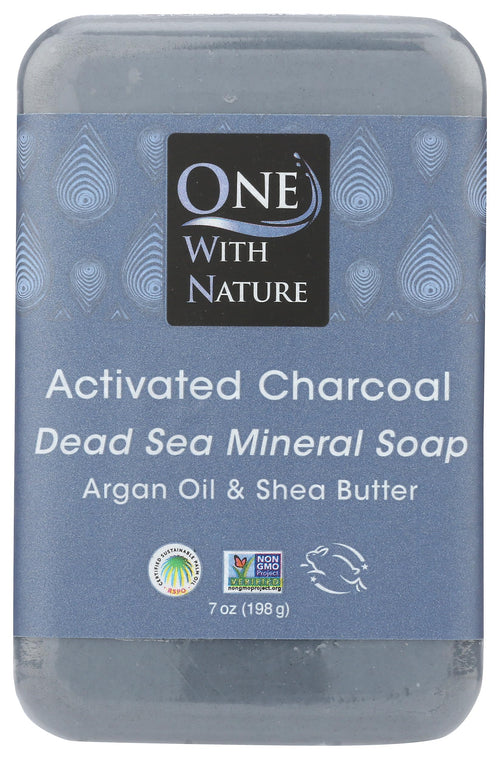 One With Nature Activated Charcoal Bar Soap, 7 oz
