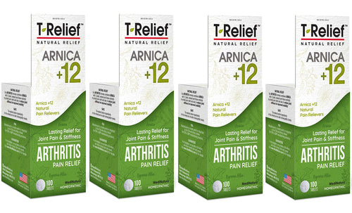 MediNatura T-Relief Joint Aches Extra Strength, 100 Chewable Tablets (Pack of 4)