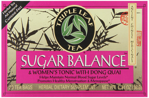 Triple Leaf Tea Sugar Balance Decaffeinated Tea, 20 Tea Bags (Pack of 6)
