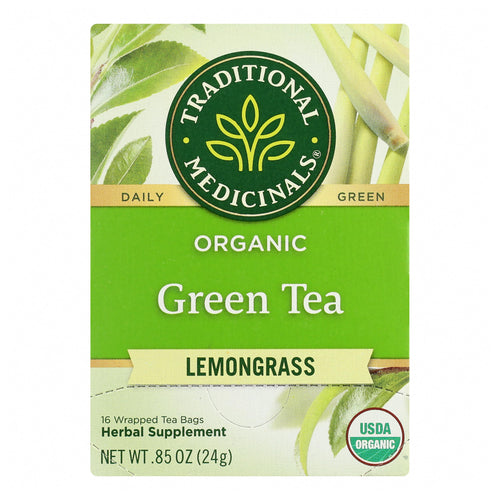 Traditional Medicinals Organic Green Tea Lemongrass, 16 Count