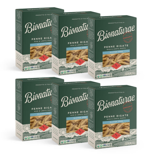 Bionaturae Penne Rigate Rice & Lentil Pasta, 12 oz (Pack of 6)