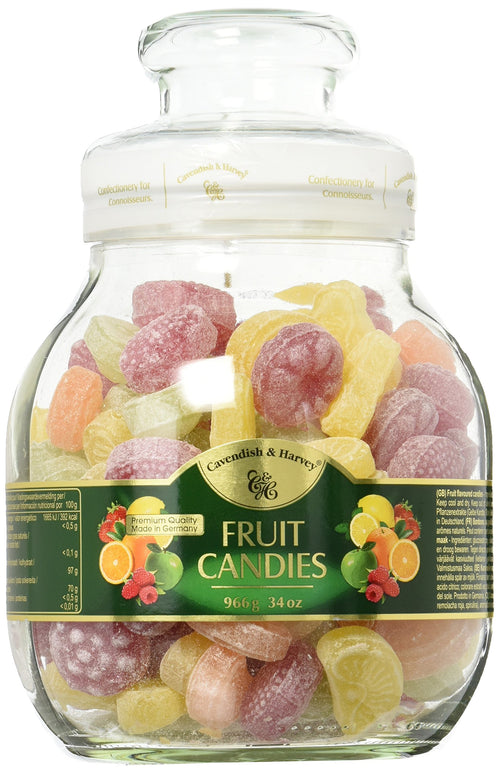 Cavendish and Harvey Fruit Hard Candy Drops, 34 oz Jar