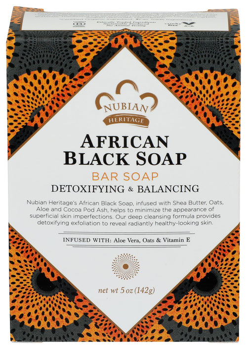 Nubian Heritage African Black Soap Bar, 5 oz
