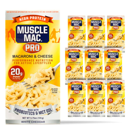 Muscle Mac Pro Mac and Cheese with Real White Cheddar (Pack of 10)