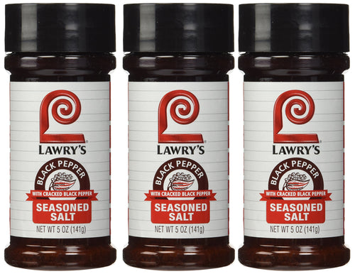 Lawry's Seasoned Salt Black Pepper, 5 oz (Pack of 3)