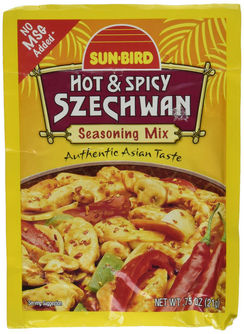 Sunbird Hot Spicy Szechwan Seasoning Mix, 0.75 oz (Pack of 4)