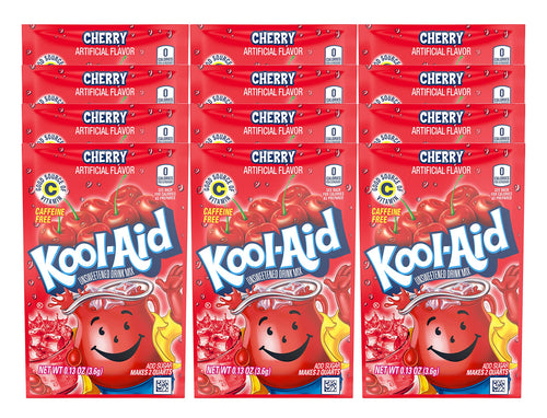 Kool-Aid Cherry Unsweetened Drink Mix, 12 Packets