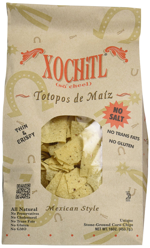 Xochitl No Salt Mexican Style Tortilla Chips, 16 oz