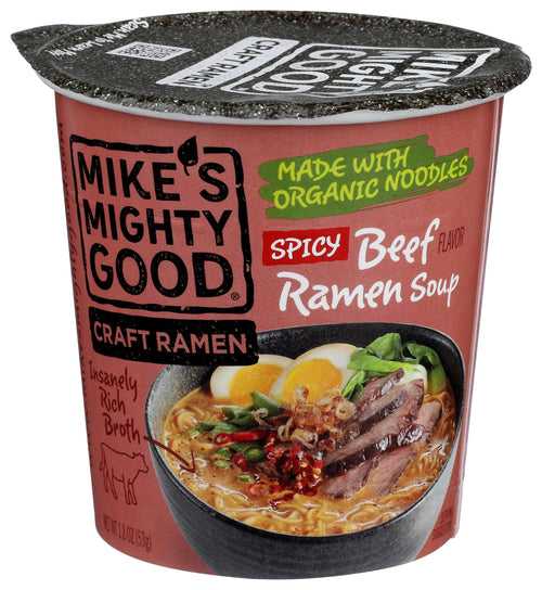 Mike's Mighty Good Spicy Beef Ramen Cup, 1.8 oz