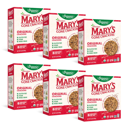 Mary's Gone Crackers Organic Original Crackers, 6.5 oz (Pack of 6)