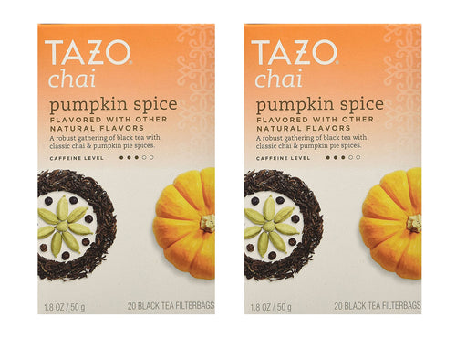 Tazo Chai Pumpkin Spice Tea Bags, 20 Count (Pack of 2)