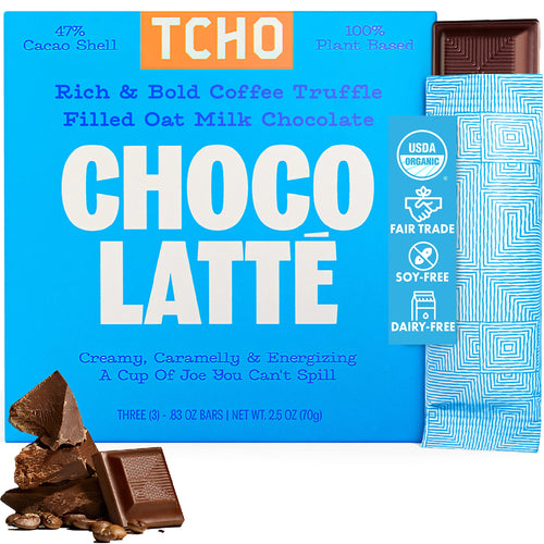 Tcho Organic Choco Latte Oat Milk Chocolate, 2.47 oz