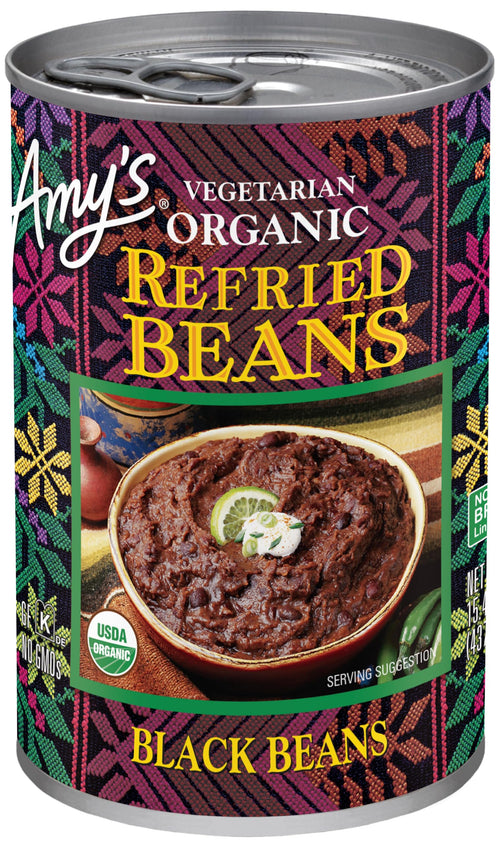 Amy's Organic Refried Vegetarian Black Beans, 15.4 oz