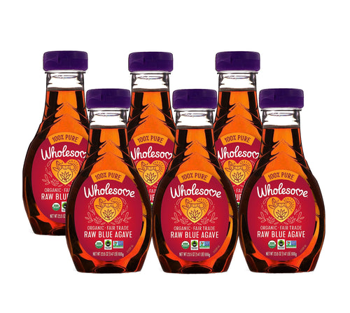 Wholesome Sweeteners Organic Raw Blue Agave Nectar, 23.5 oz (Pack of 6)