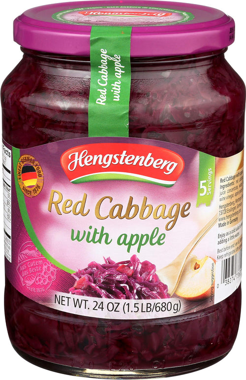 Hengstenberg Red Cabbage with Apple, 24 oz Jar