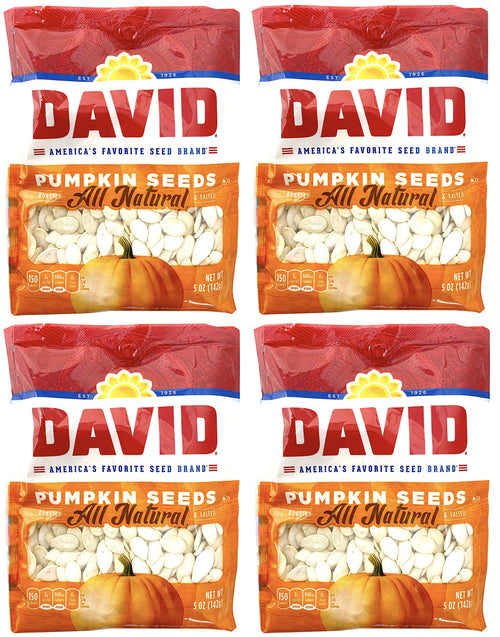 David Seeds Pumpkin Seeds, 5 oz Bags (Pack of 4)