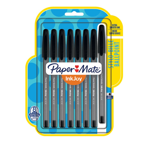 Paper Mate InkJoy 100ST Ballpoint Pens, Medium Point, Black (Pack of 8)