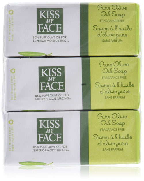 Kiss My Face Pure Olive Oil Bar Soap, 8 oz (Pack of 6)