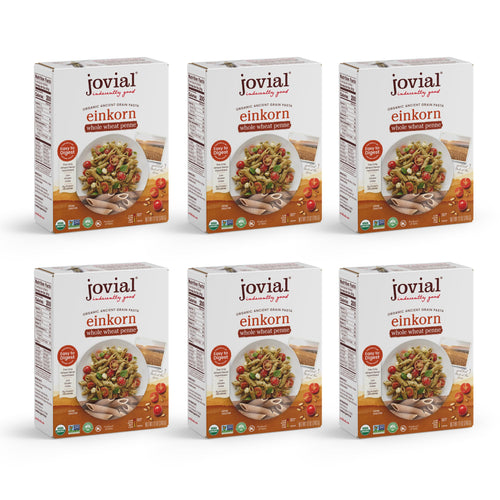 Jovial Einkorn Organic Whole Wheat Penne Rigate, 12 oz (Pack of 6)